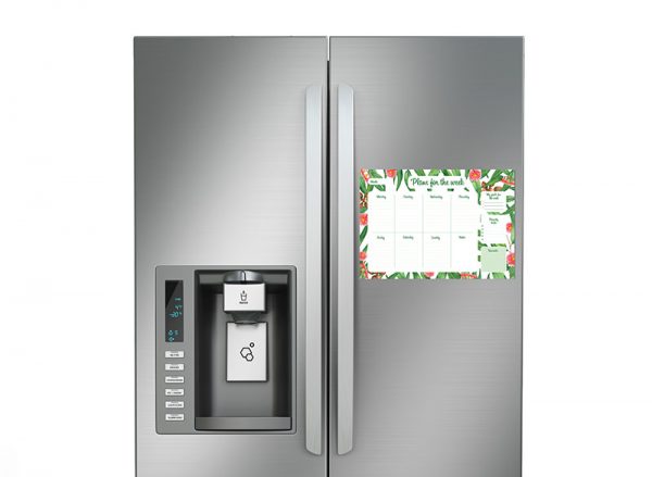 Reusable Flowering Gum Tree Magnetic Planner Weekly Organiser for fridge