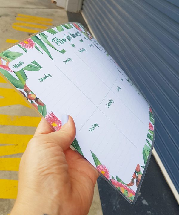 Reusable Flowering Gum Tree Magnetic Planner Weekly Organiser for fridge