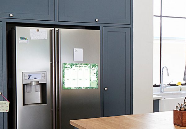 Monstera Weekly Magnetic Planner Kitchen Fridge