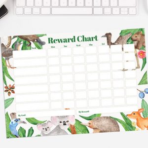 Childrens Reward Chart with Australian Animal Design